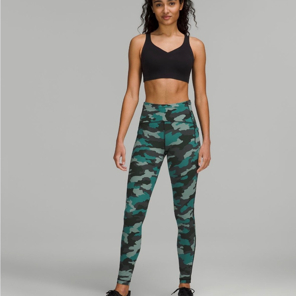 NWT Lululemon Base Pace camo crop leggings - 23”